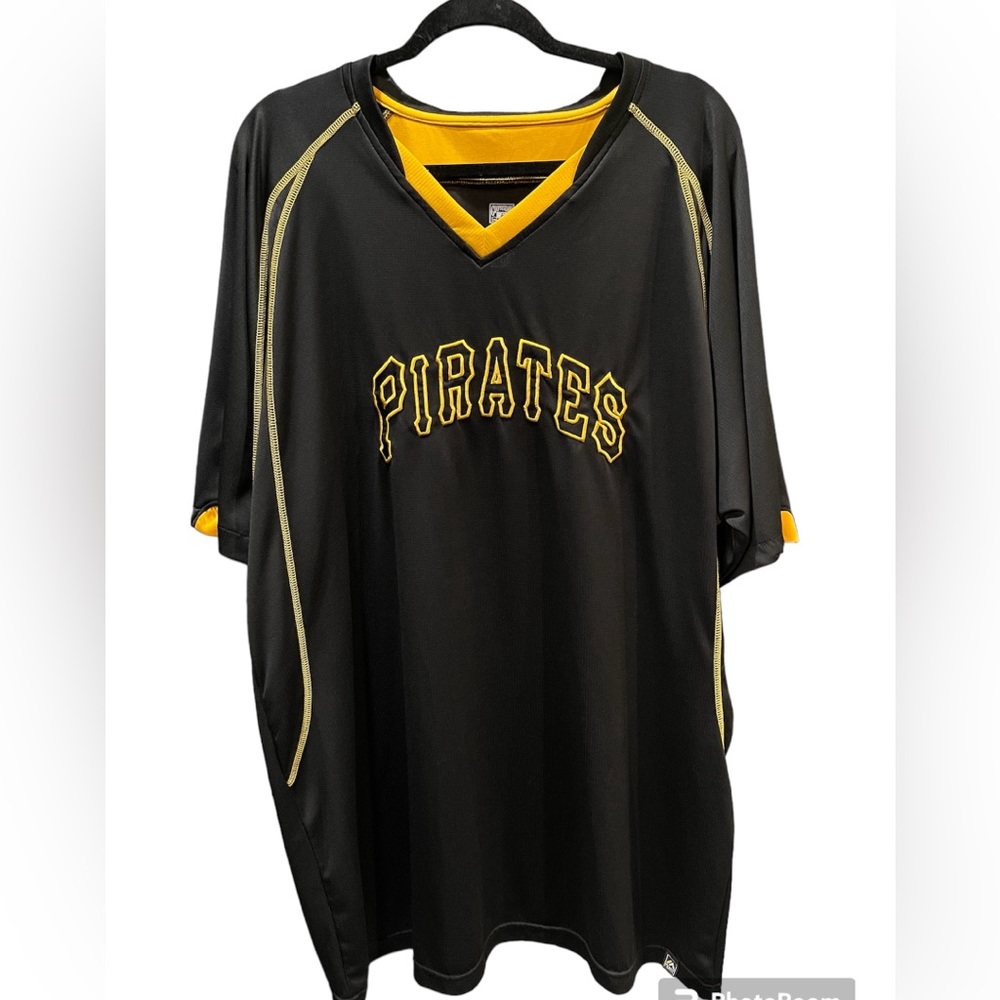 Majestic Pittsburgh Pirates Cooperstown Collection Short Sleeve Shirt Size 2XT